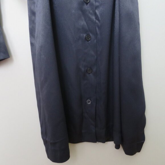 Zara Knotted Satin Effect Shirt Dress Size L - Picture 8 of 14